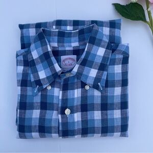 Brooks Brothers mens Linen Shirt Size S